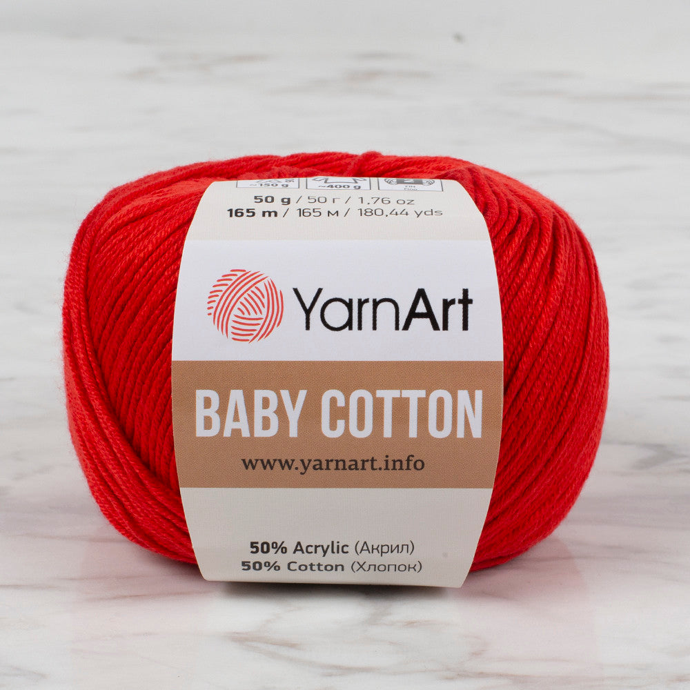 YarnArt Baby Cotton Kırmızı El Örgü İpi - 426